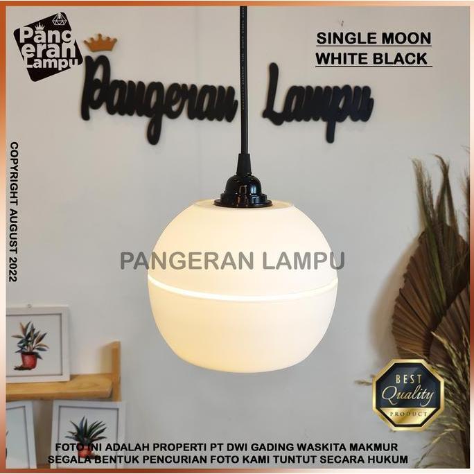 TERMURAH - Lampu Gantung / Lampu Hias / lampu Void 1 Set MOON isi 1 White