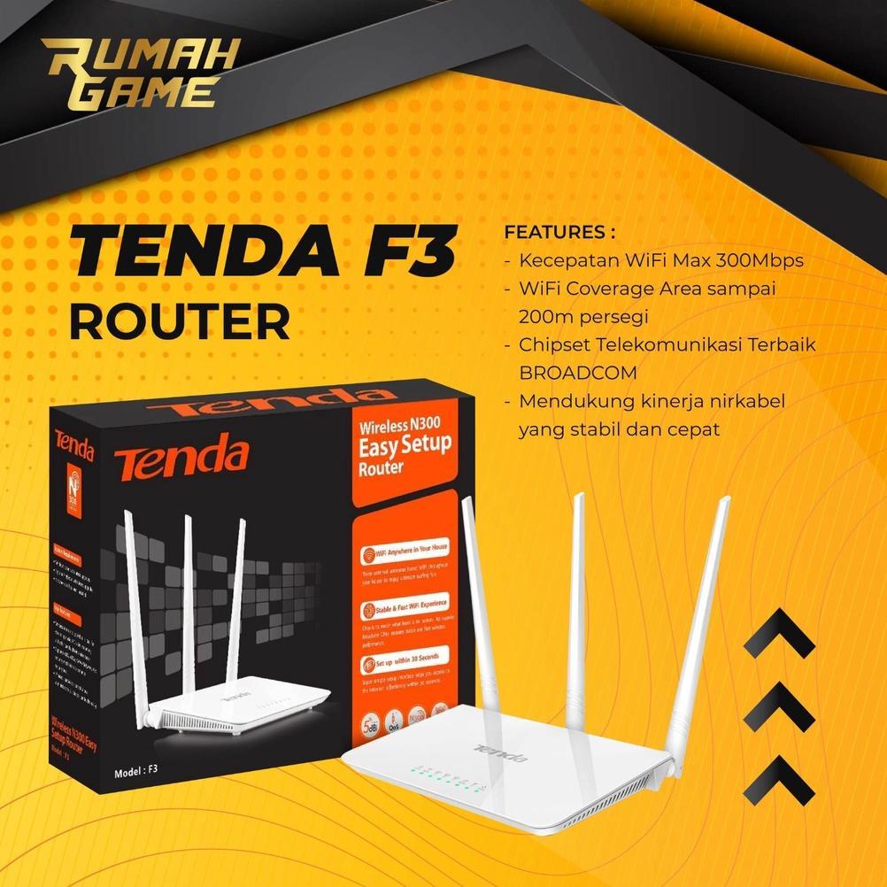 Wifi Router Wireless Tenda N300 F3 Wifi Extender Antena Original terlaris