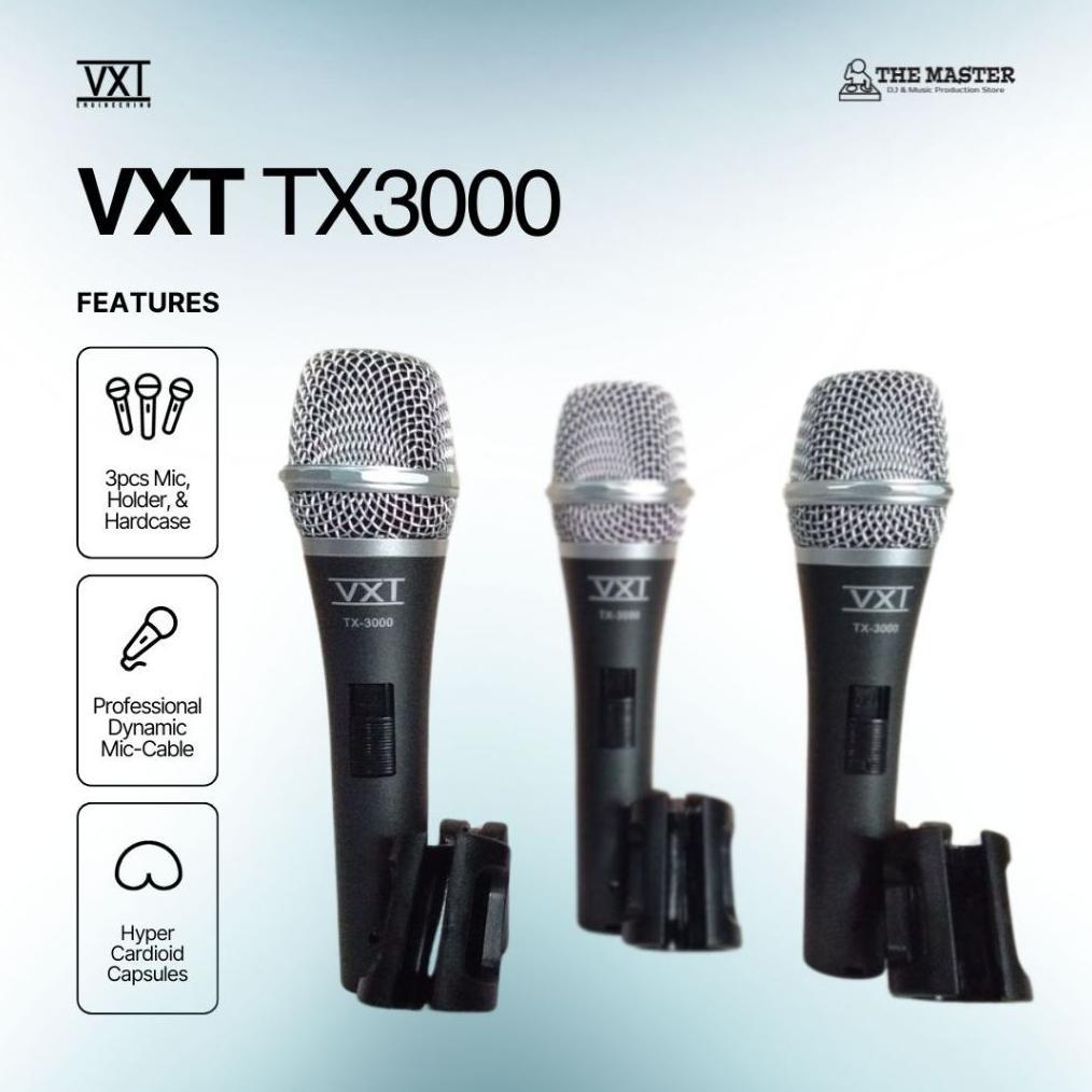 [Ready Stock] VXT TX3000 | TX 3000 | TX-3000 Dynamic Microphone terlaris
