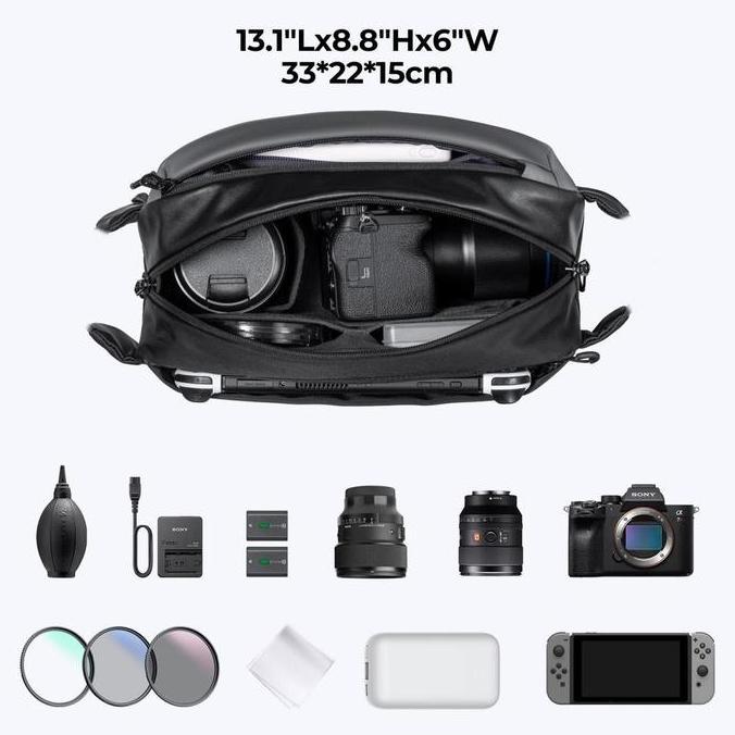 KNF K&F Concept Alpha Camera Sling Shoulder Waist Bag for Camera Mavic Drone 10L Tas Kamera KF13.157