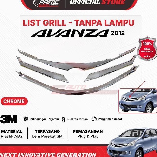 List Grill All Avanza 2012 2013 Chrome