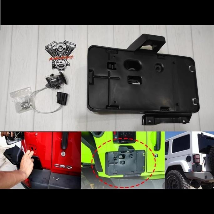 NEW tatakan plat nomor jeep jk rubicon wrangler license holder jeep
