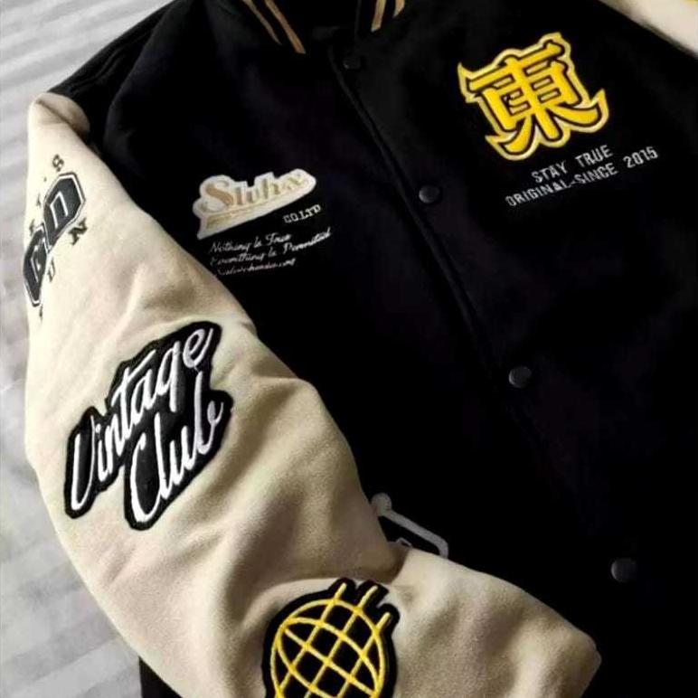 Limited Jaket Varsity Baseball Original Full Bordir - Jacket Bomber Premium Pria Wanita New Arival