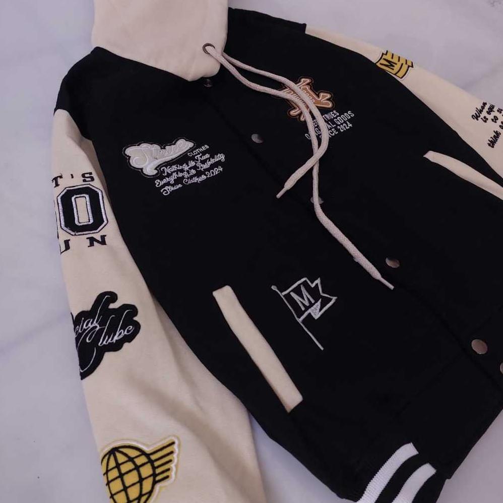 Favorit Jaket Varsity Baseball Full Bordir - Jaket Bomber Varsity Vintage - Jaket Baseball Pria New 