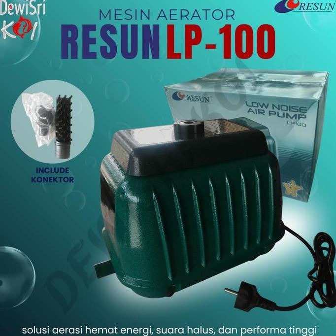 Resun LP100 Low Noise Air Pump Pompa Udara Kolam Ikan Koi & Aerator Kolam Besar Hemat Energi