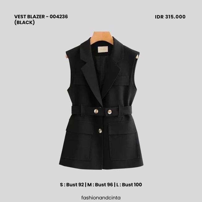 Vest Blazer Vest Blazer 004236 Wanita Rompi