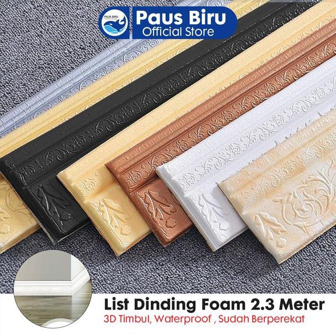 List Dinding 3D Foam Wallpaper 2.3 Meter Wall Border List Motif