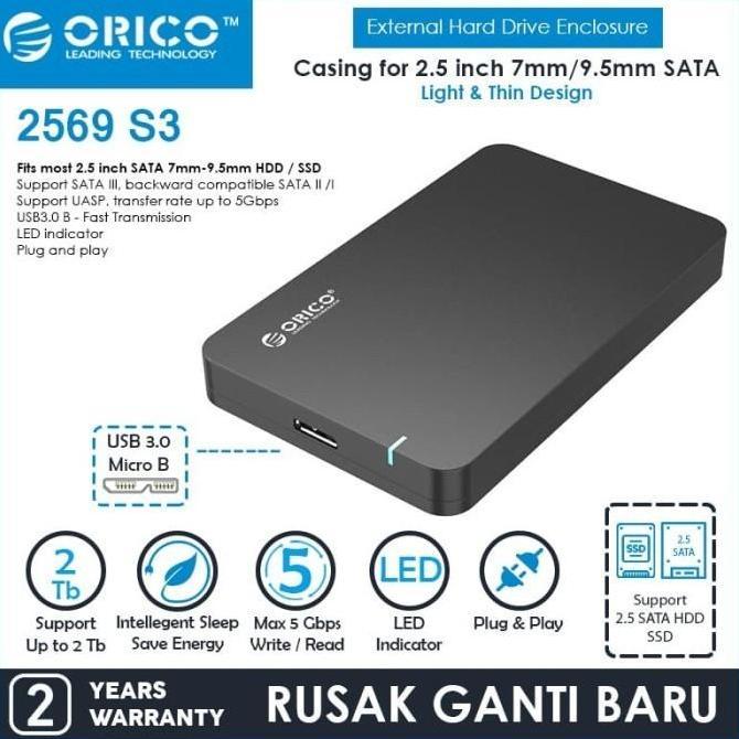 Orico 2569S3 Portable HDD Enclosure 2.5 inch SATAIII To USB3.0 2569 Disk Plastic