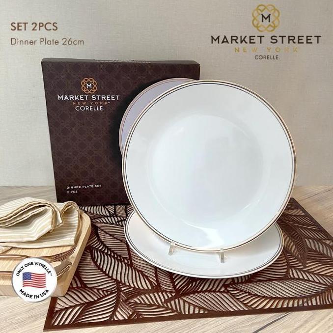 Corelle Market Street Gold Dinner Plate / Set Piring Makan