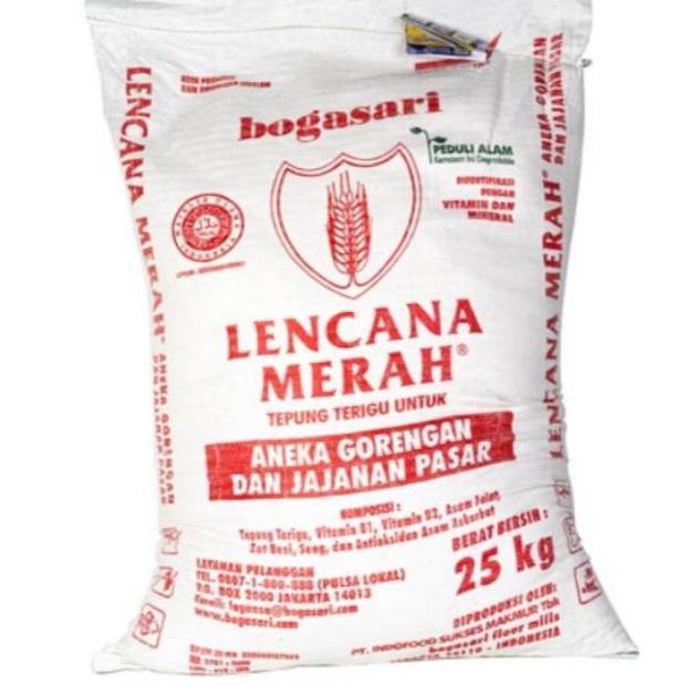 Murah Tepung Terigu Lencana Merah Karung 25 Kg