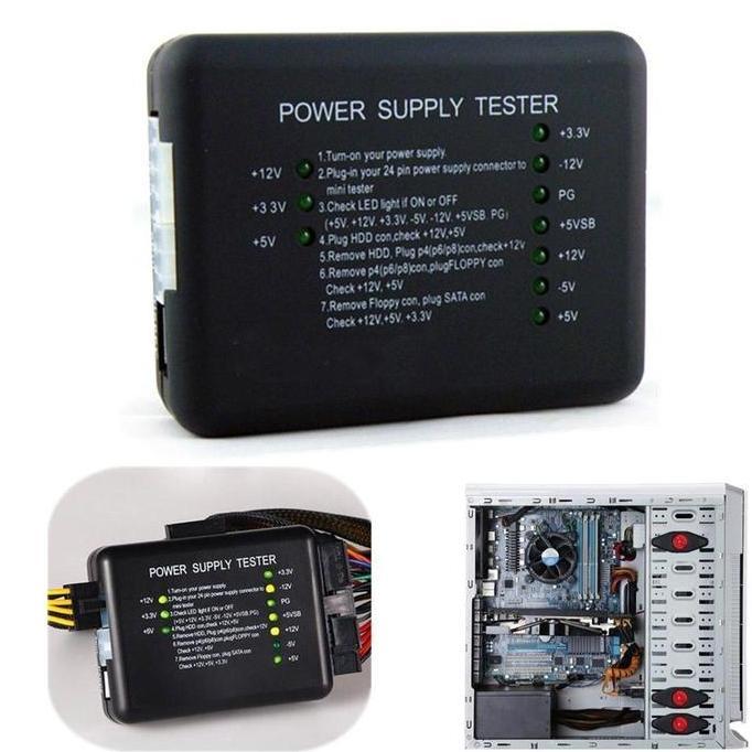 DAMELOPO PC Power PSU Tester (Alat Pengecek Kerusakan pada PC, PSU), Akurat