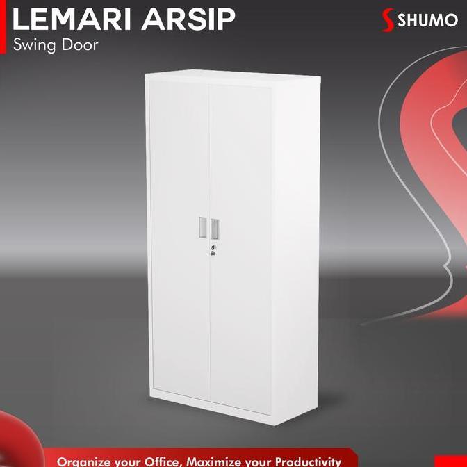 SHUMO Super White | Lemari Arsip Besi 2 Pintu Ayun Swing