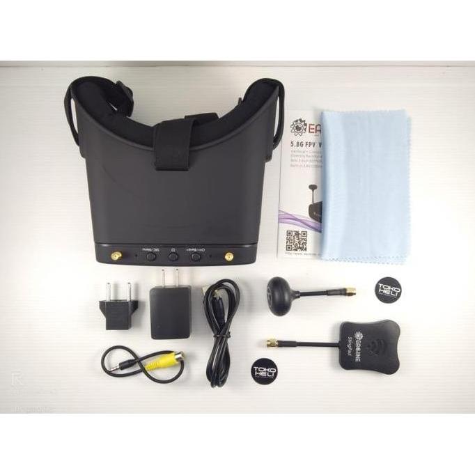 TERBARU EACHINE EV800DM DVR DIVERSITY GOGGLES 5.8G 40CH FPV EV800 GOGGLE