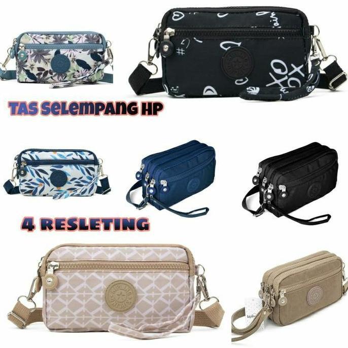 Dompet Hp Wanita Tas Hp Selempang 4 Resleting Besar Import Waterproof Premium