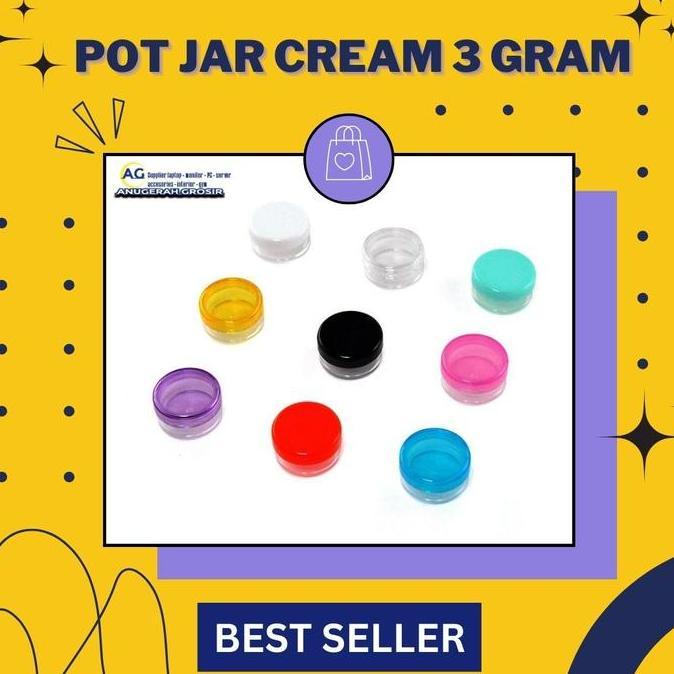 MURAH pot cream 3gram jar wadah cream serum pot cream kosmetik 3gr