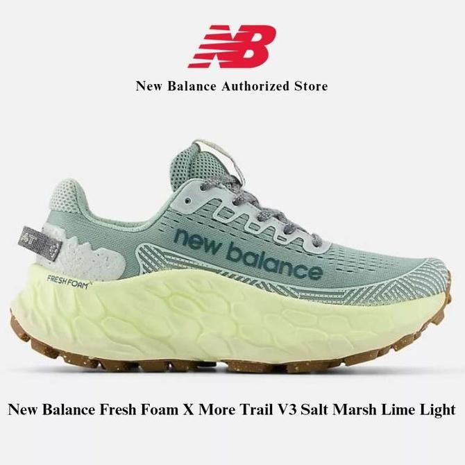 Sepatu Nb New Balance Fresh Foam X More Trail V3 Salt Marsh Lime Light Wmns