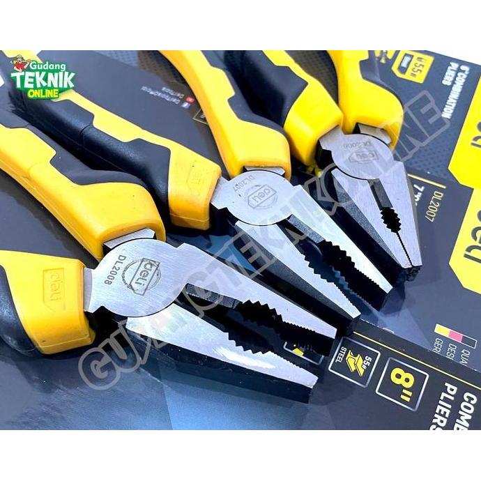 Tang Kombinasi 6" 7" 8" DELI / Tang Kombinasi 6 7 8 Inch Combinations Pliers DELI