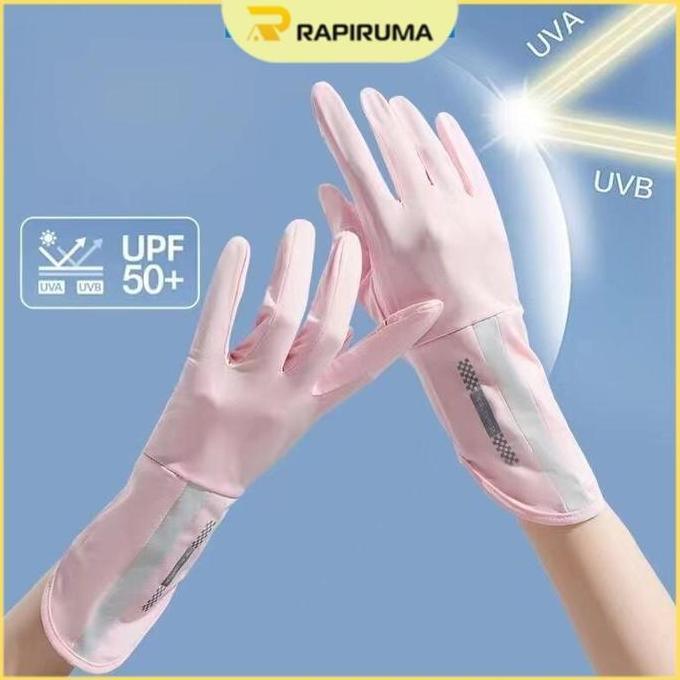 EZESJIT Sarung Tangan Motor Wanita Pria Anti UV Anti Belang /  Sarung Tangan Sutra Es Premium / Saru