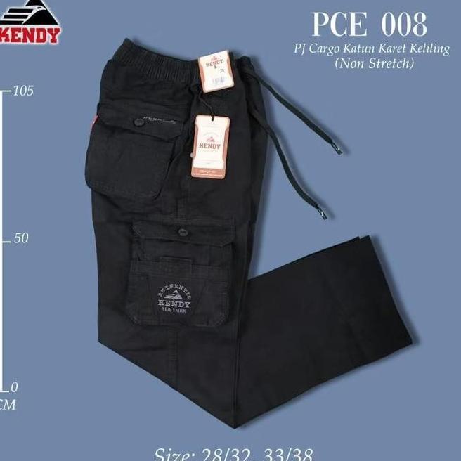 Celana Cargo Panjang Celana Cargo Panjang Kendy Hitam Premium Kantong Gembol Rip