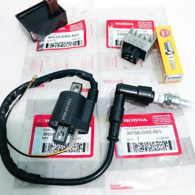 Cdi+Koil+Kiprok+Busi+Tutup Busi Pengapian Honda Supra Fit Supra Astrea Prima Lagenda Grand Mesin Mot