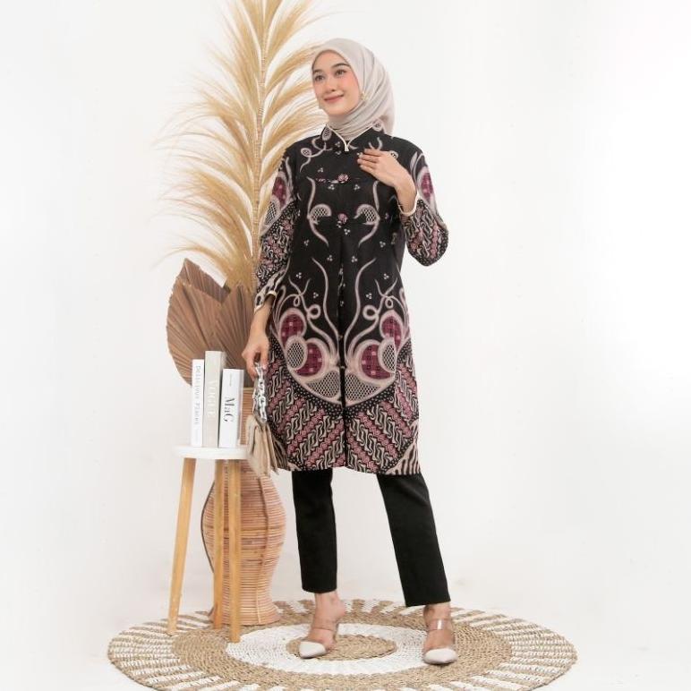 paket hemat couple new atasan batik moderen mewah terbaru kemeja batik terbaru set pakaian wanita