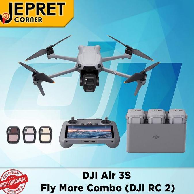 TERBARU DJI AIR 3S FLY MORE COMBO (DJI RC 2)