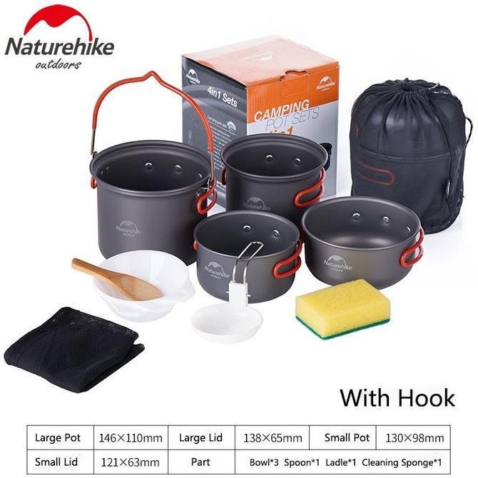 Cooking Set Naturehike Nh18T018-G Kursi Lipat