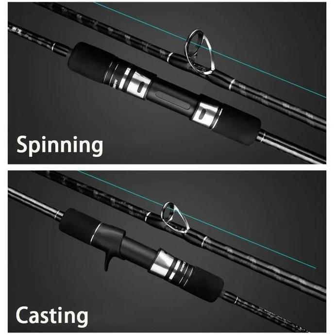 Joran Pancing Carbon Ultralight Max Drag 50kg Strong - Caldari Pancing Laut Spining Baitcasting Carb