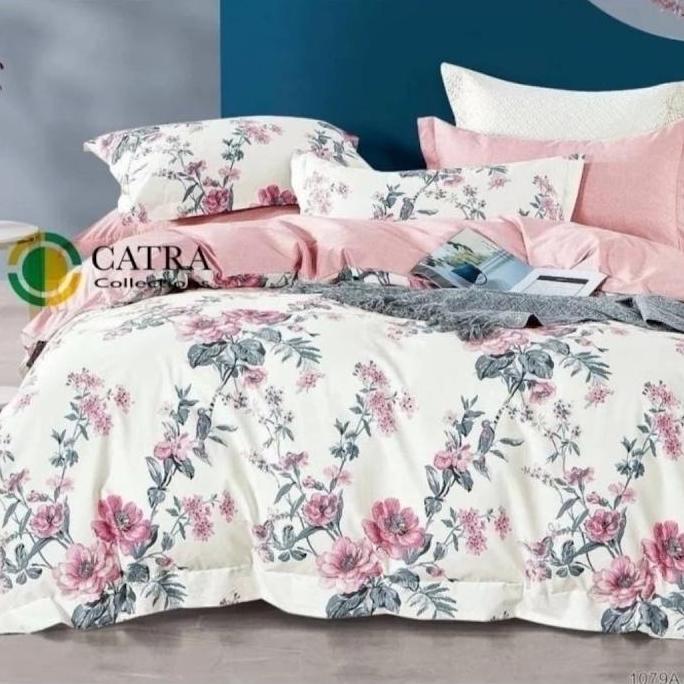 TERLARIS SET SPREI BEDCOVER 140X200 TINGGI 30 KATUN CATRA