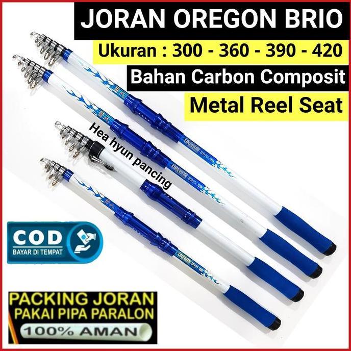 Peralatan pancing joran OREGON SARGO DAN BRIO 300 - 360 - 390 - 420 cm/ 3 - 3,6 -3,9 - 420 meter
