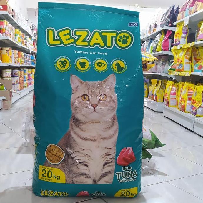 Ready Promo paket (2 karung) cat food Lezato tuna flavor 20kg GRAB