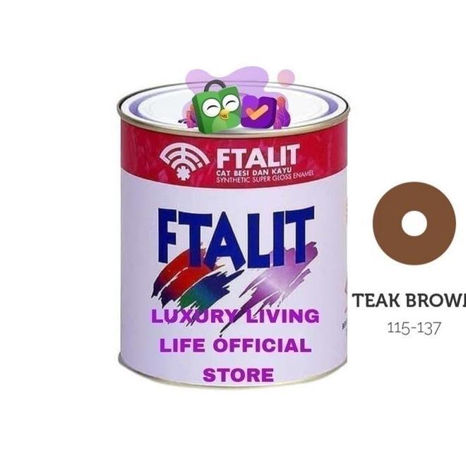 Cat Minyak Ftalit 137 Teak Brown 1Kg Cat Kayu Besi Soent Kilap