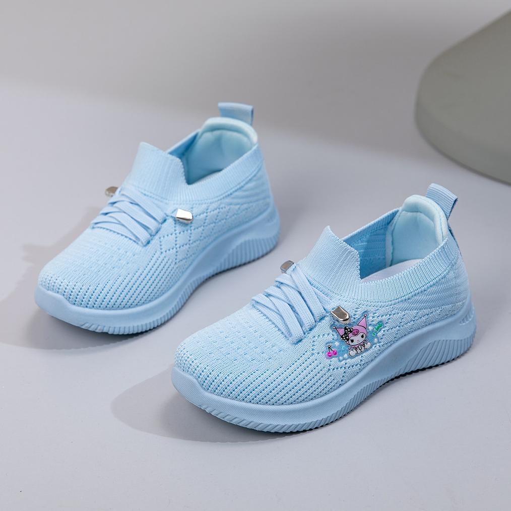 Promo  Sepatu Anak Feata Type Of001 Rajut Premium Slip On Kids Nyaman & Ringan Karakter Kuromi  Size