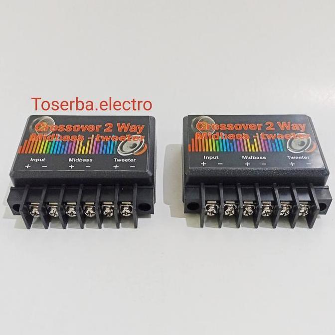 Crossover Pasif 2Way Speaker Split Midbass Tweeter Audio Mobil