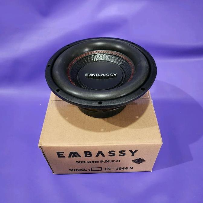 Subwoofer Mobil 10 Inch Embassy Es-1044 Double Coil Magnet Besar