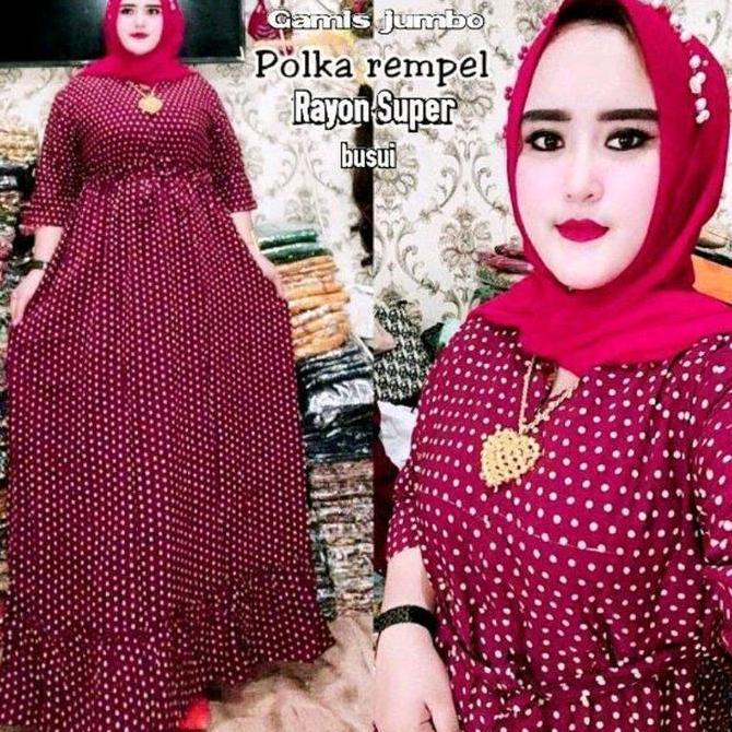 satriakela5 - baju muslim gamis jumbo dress busui ld.12 pb.135 bahan kain rayon premium wanita daste