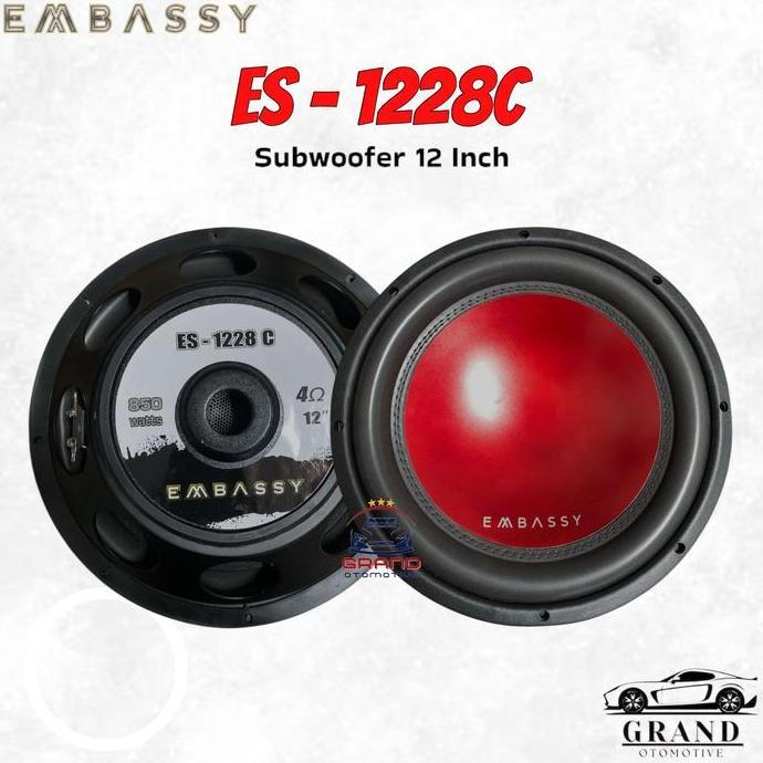 Speaker Subwoofer 12 Inch Embassy Es-1228C Subwoofer Mobil Es 1228C
