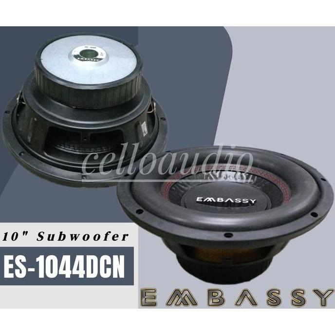 Subwoofer 10 Inch Embassy Es-1044 Double Coil Subwoofer Mobil Embassy 10" Es 1044
