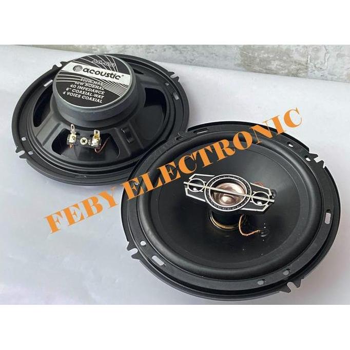 Speaker Mobil Acoustic 6 Inch Coaxial Sepasang 4 Ohm 600 Watt