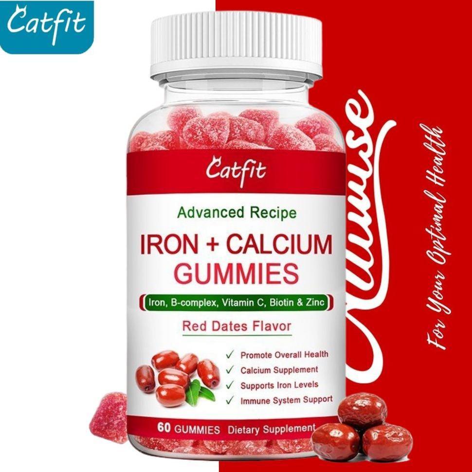 Catfit 60 pcs permen jelly kurma merah calsium , zinc, vitamin C, vitamin A, vitamin B kompleks
