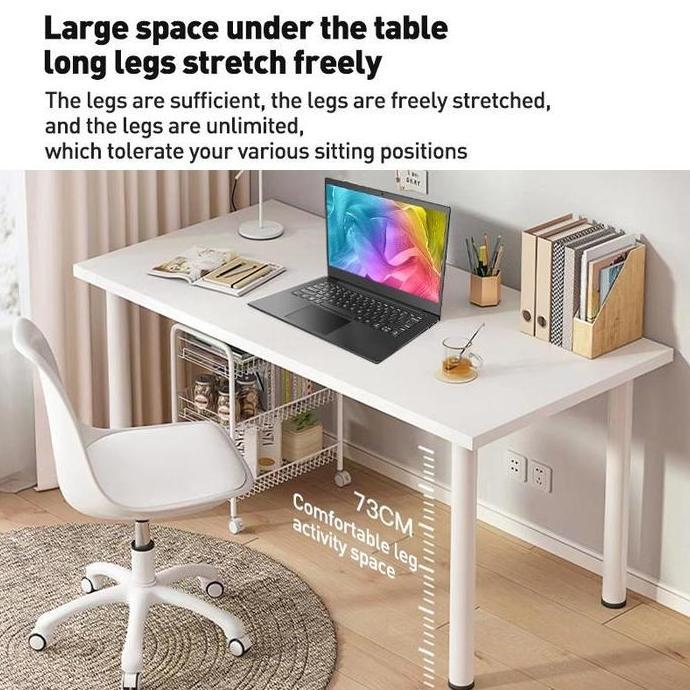 AZBOMO BM-Meja Makan Minimalis 140*50CM Meja Belajar Putih Meja Kerja Table Modern  Table Runner / T
