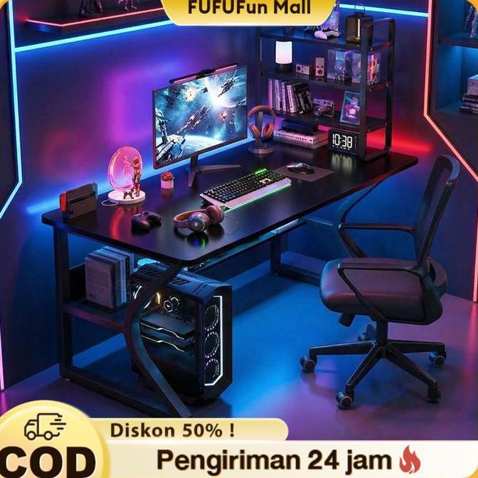 RACERPO FU Meja Gaming Meja Komputer Gaming Desk Minimalis Modern Meja PC Gamer Meja Kantor Meja Bel