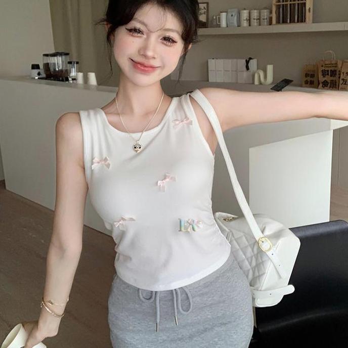 EFLUDOP LNR Shop Atasan Tanktop dengan Pad/Cup Busa Pita Timbul Serut Samping Bahan Cotton Halus Lem