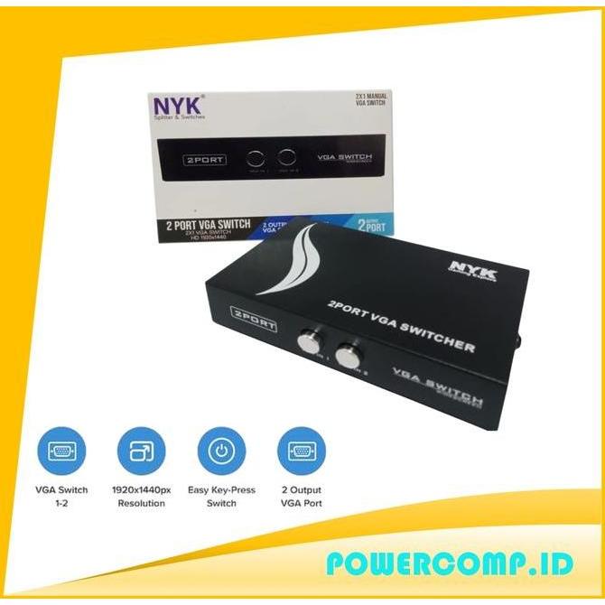 NYK VGA Switch 2 Port/VGA Switcher 2 Port ( 2 in 1 out )