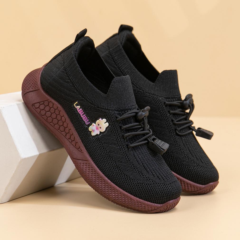 Saless Sepatu Anak Feata Type Of002 Rajut Premium Slip On Kids Labubu Series Size 32 - 36