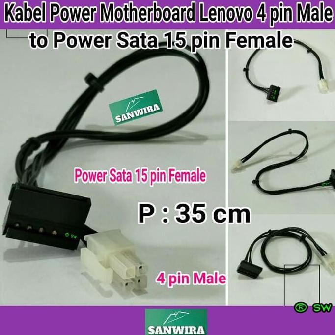 Kabel Power Motherboard Lenovo 4P Male to Power Sata 15P Female 35 cm