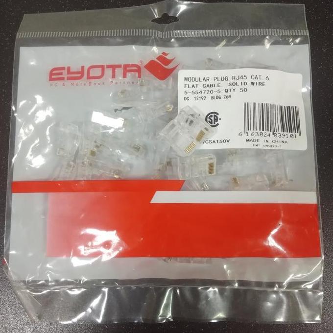 Eyota Konektor RJ45 Cat6/Modular Plug RJ45 Cat6