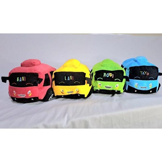 BONEKA BUS TAYO The Little BUS Tayo Ghani Lani Roghi Ukuran 30CM berlebel SNI