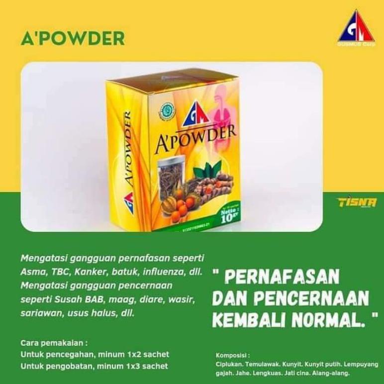 GM A POWDER / HERBAL / HERBAL LAMBUNG / PENCERNAAN / OBAT LAMBUNG terlaris