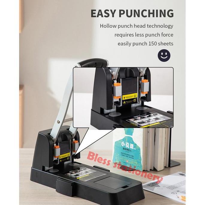 Deli Heavy duty 2 hole punch Pembolong kertas 2 lubang Perforator